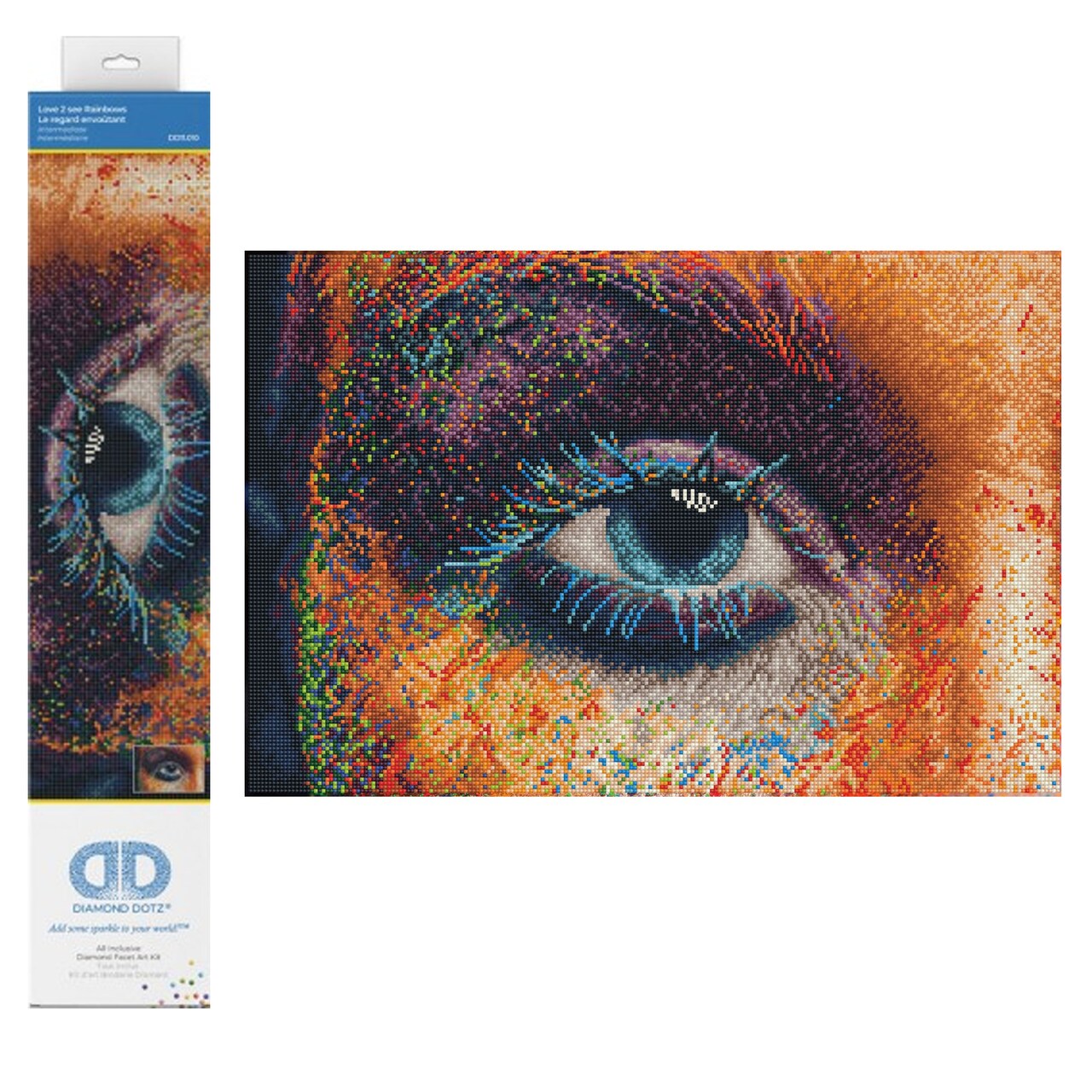 Diamond Dotz Love 2 see Rainbows eye Diamond Painting Kits for Adults - Diamond Art Kits a Relaxing Creative Craft Kit with Dotz Gems 15.8x23.6